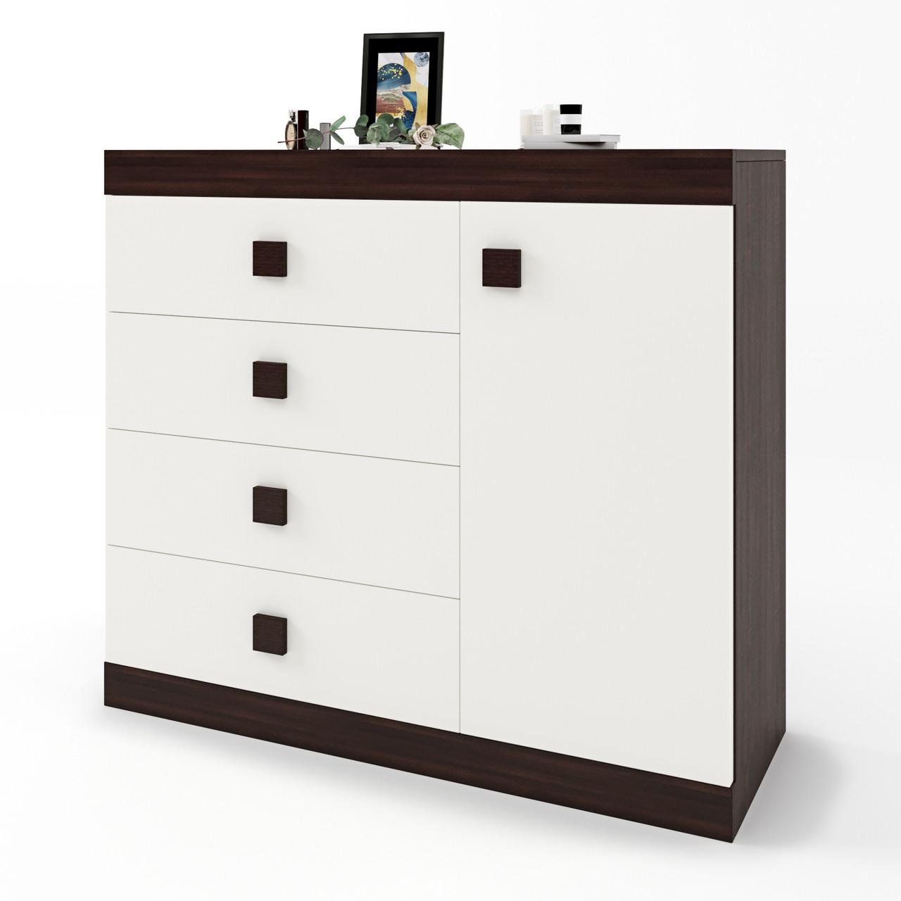 Комод Еверест Соната 5 Венге темный/Белый (26755732)