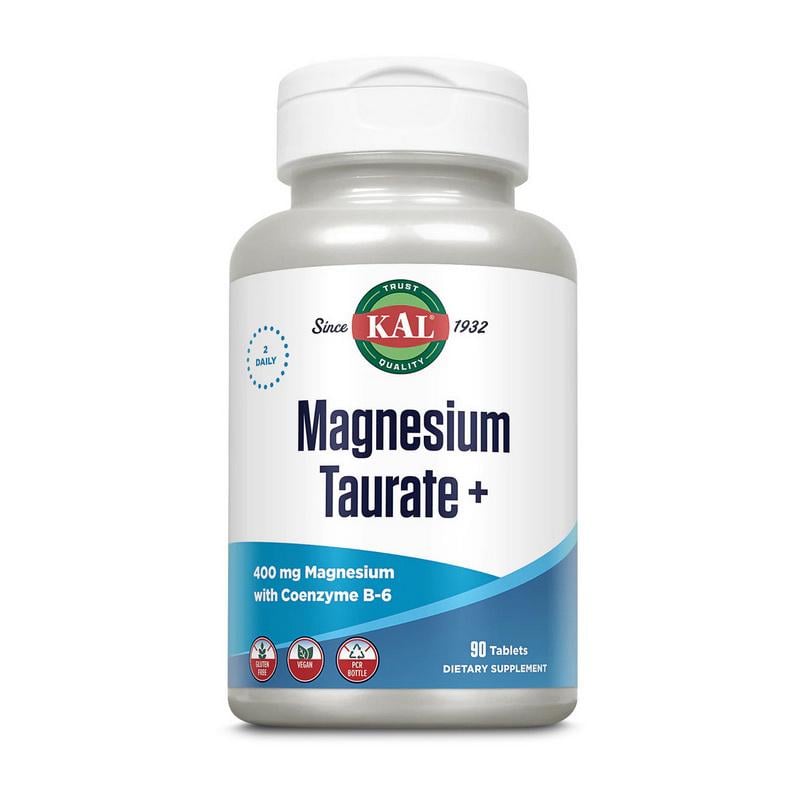 Комплекс таурат магния оксид с витамином B6 KAL Magnesium Taurate+ 90 табл.