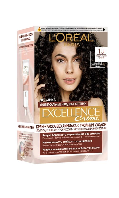 Фарба для волосся L'Oreal Paris Excellence Universal Nudes 1U Універсальний чорний (30642)