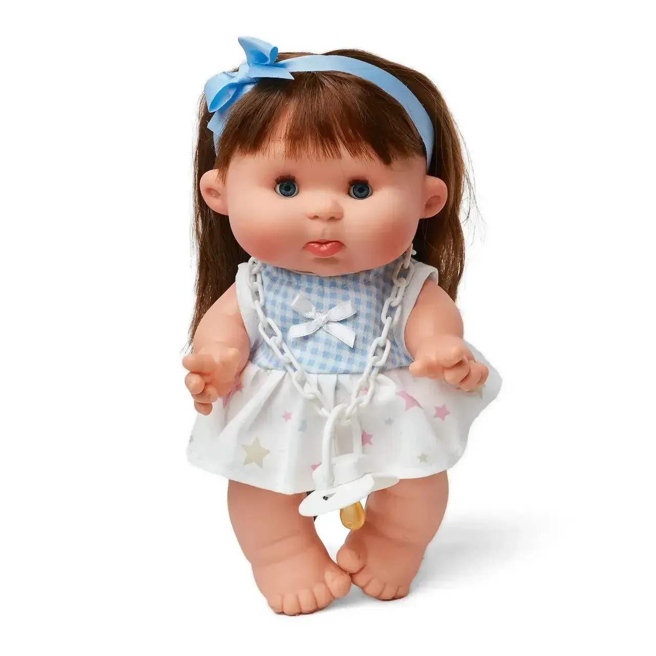 Пупс Nines d`Onil с ароматом ванили из винила в голубовато-белом платье 26 см (150-98-0804.3) Пупс Nines d`Onil с ароматом ванили из винила в голубовато-белом платье 26 см (150-98-0804.3)