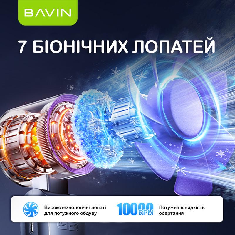 Вентилятор акумуляторний BAVIN BF-004 ICE CUBE TURBO FUN 10000RPM Violet (BF-004-VL) - фото 5