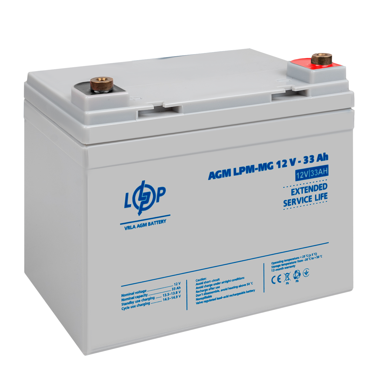 Акумулятор мультигелевий LogicPower LPM-MG 12V-33 Ah (26453507) - фото 4 Акумулятор мультигелевий LogicPower LPM-MG 12V-33 Ah (26453507) - фото 4