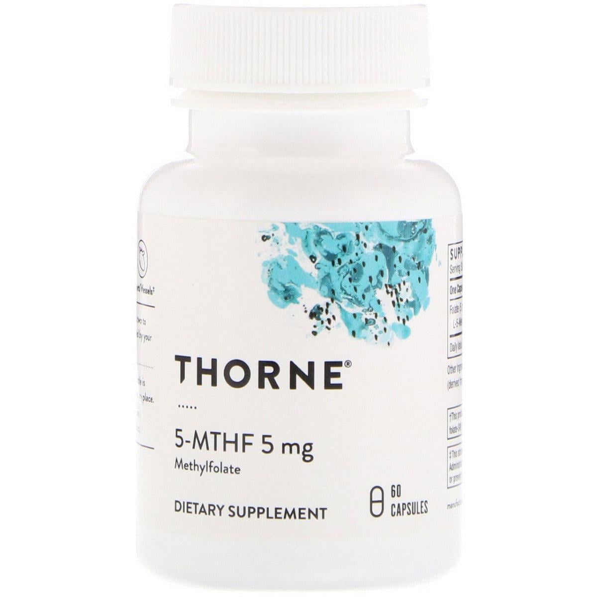 Фолат 5-МТГФ 5-MTHF Thorne Research 5 мг 60 капсул (THR13201)