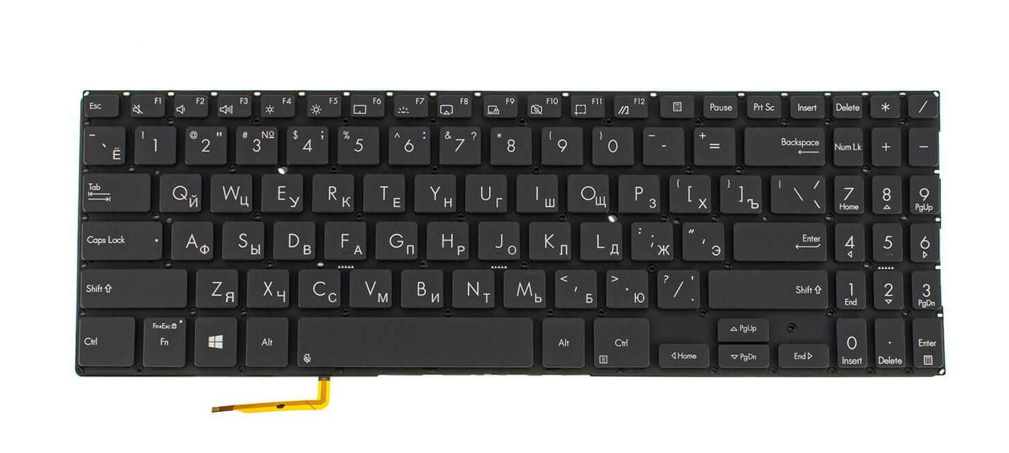 Клавиатура для ноутбука Asus PX555CD с подсветкой клавиш (0KNB0-560HRU00)