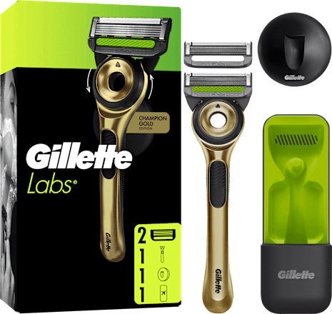 Станок для гоління Gillette Labs 2 картриджі з кріпленням і кейсом Gold (29026057)