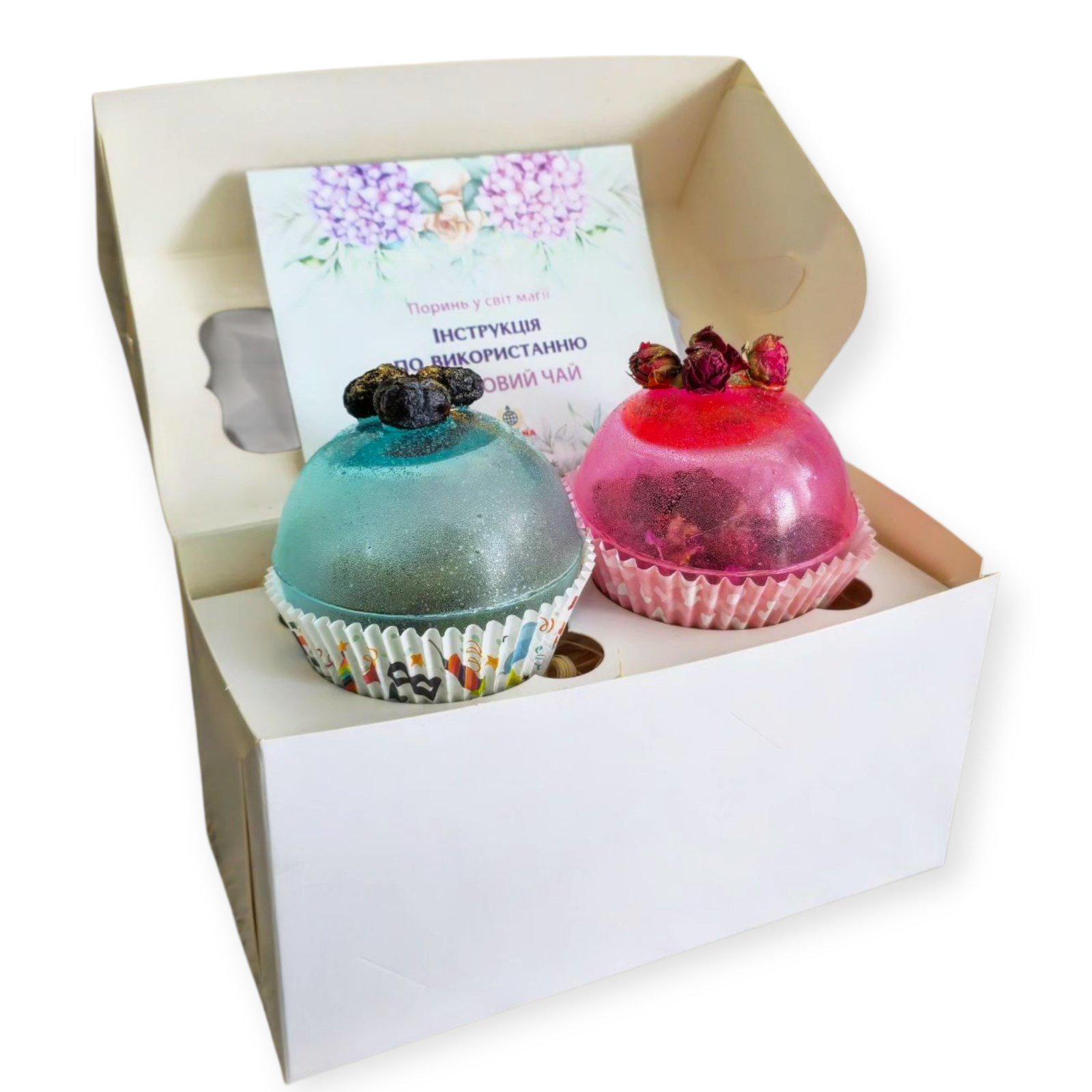Подарочный набор чайными бомбочками 2 шт. в подарочной упаковке (28555389)