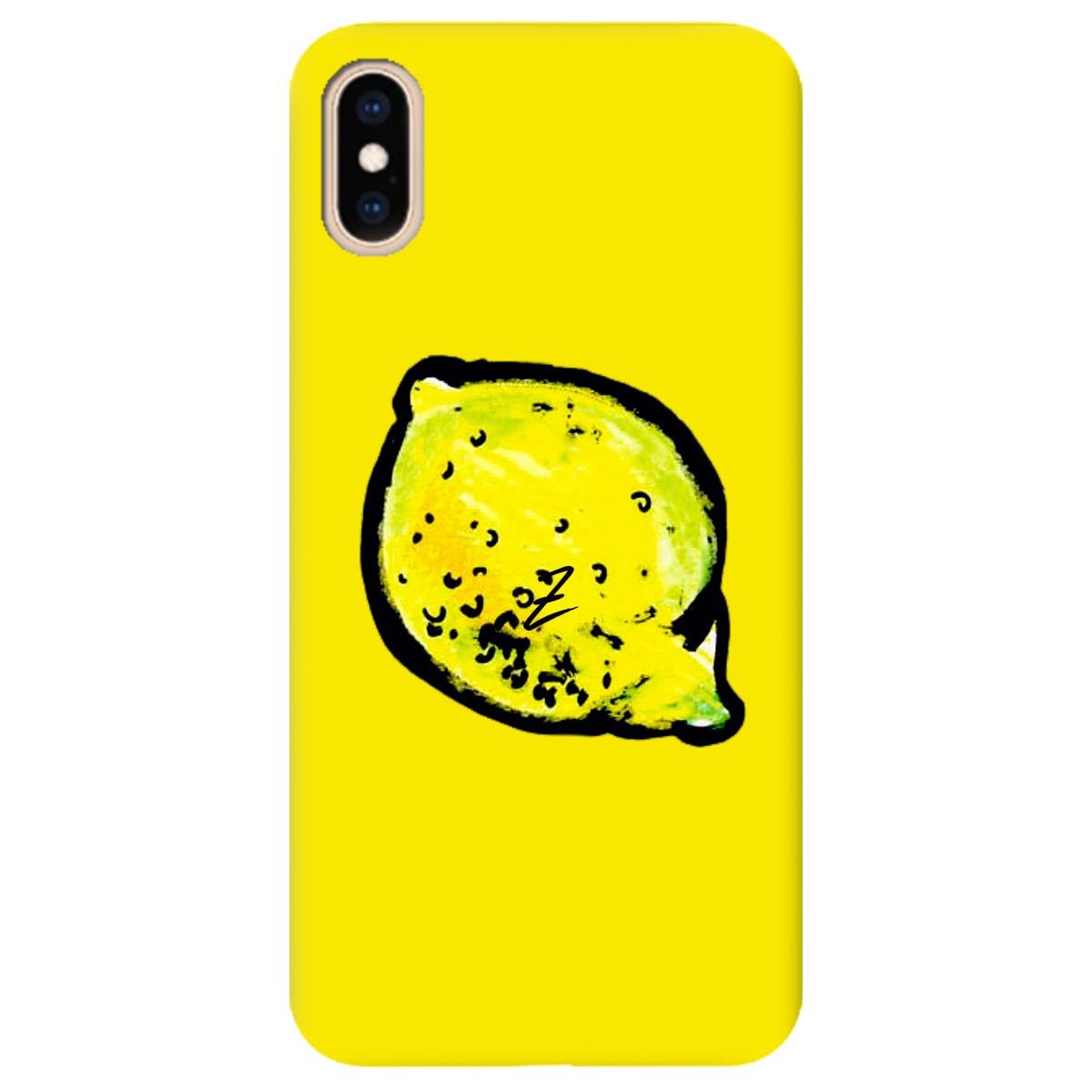 Силиконовый чехол Zorrov для Apple iPhone XS - lemon (11210040206052110)