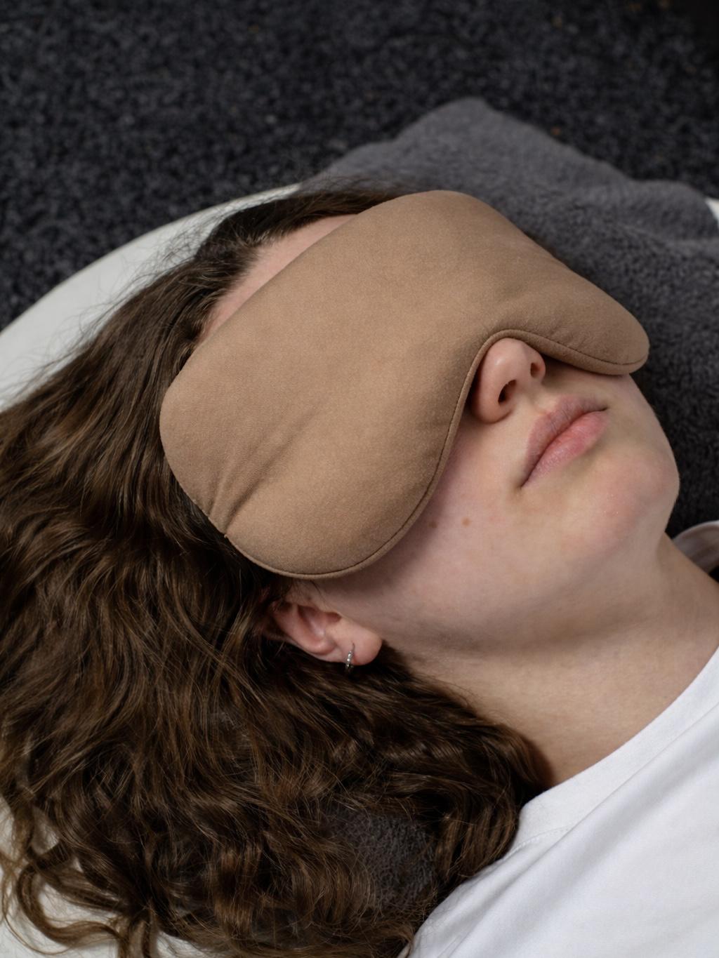 Подушка на очі для медитації з наповненням льону та лаванди (ПДМ1)