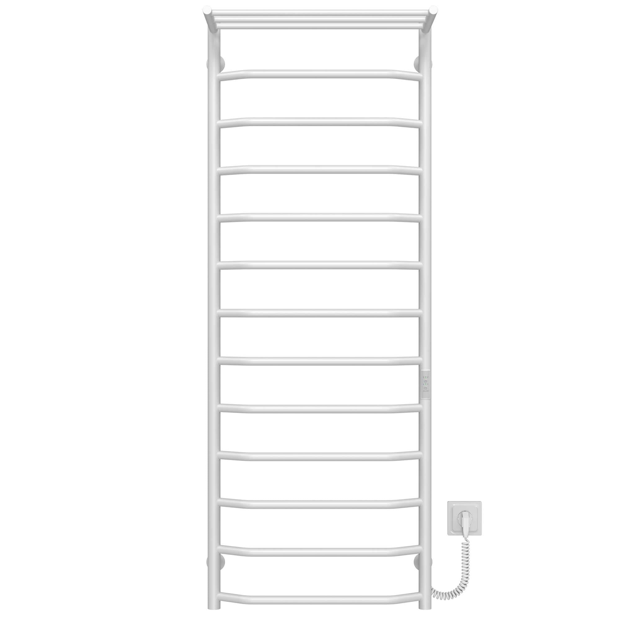 Рушникосушарка електрична з полицею Deffi Трапеція П13 WD03 праве підключення нержавіюча сталь 500х1400 мм Білий (C.TP.140.50.13.E.W.R.3)