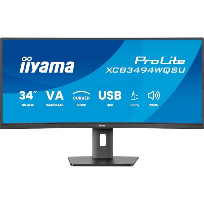 Монитор изогнутый Iiyama ProLite XCB3494WQSU-B1 Black (31980478)