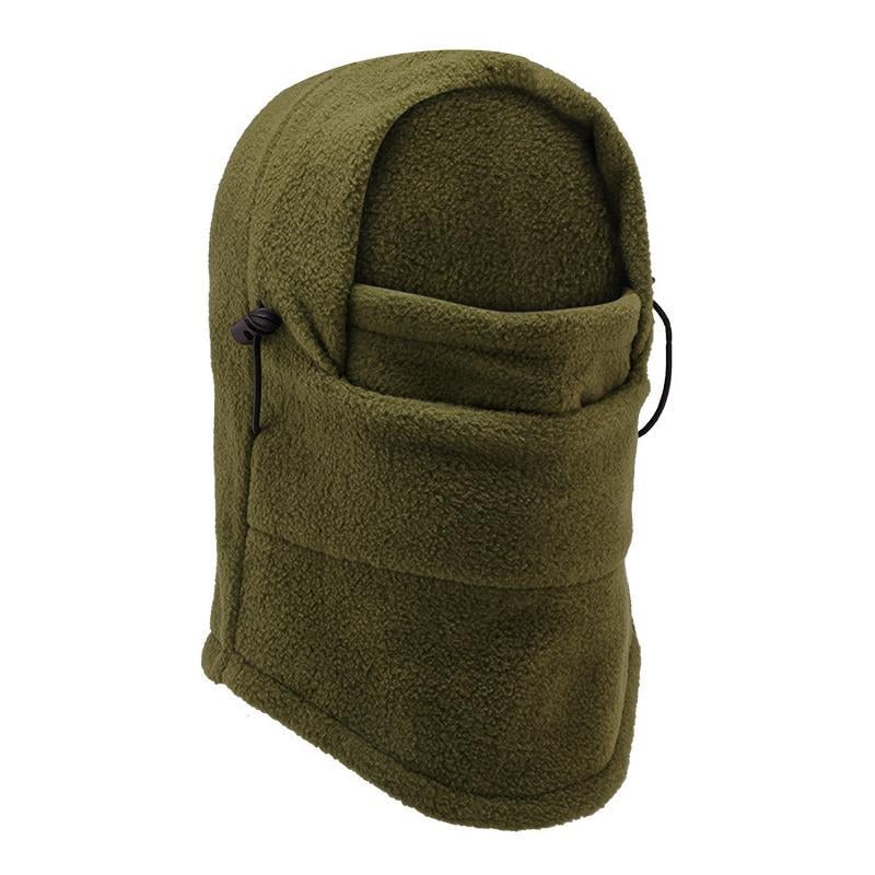 Балаклава зимняя из толстого флиса с затяжками 31х35х30х28 см Khaki
