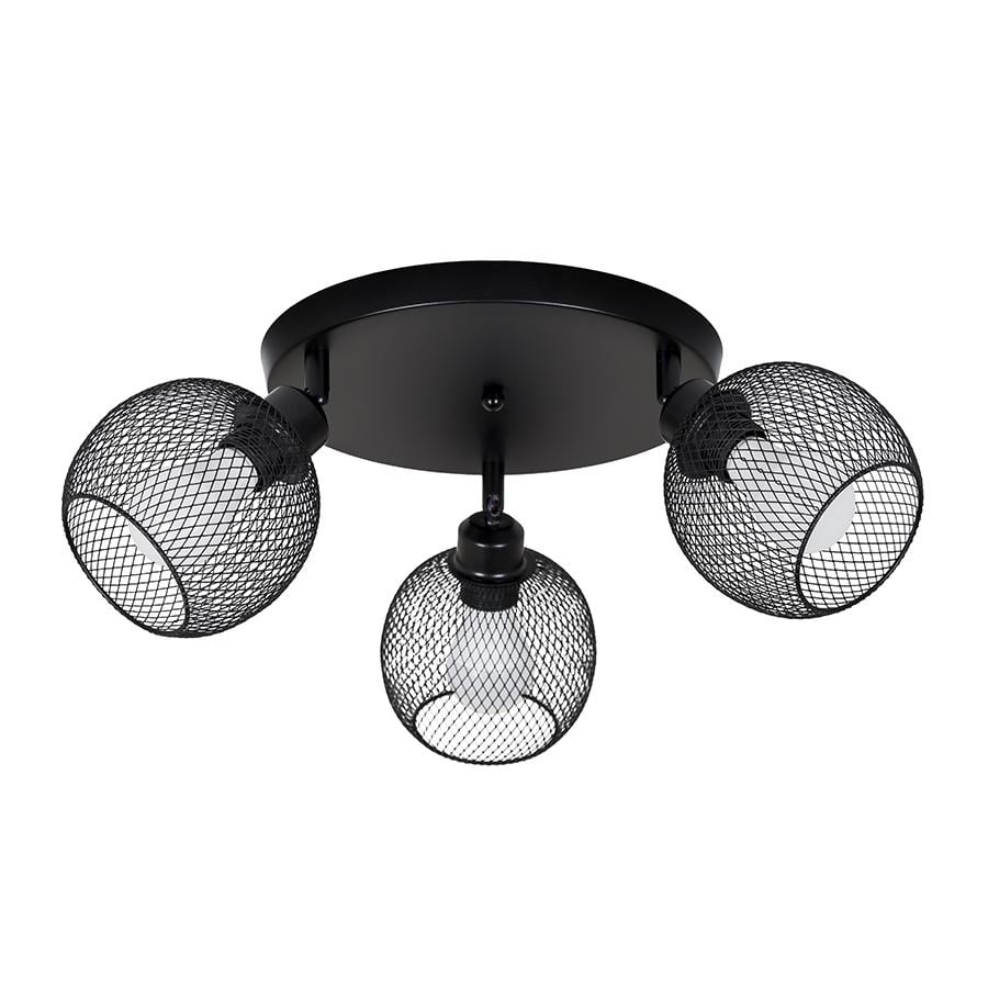 Люстра потолочная Levistella 907X011F2-3 BK 300 металлическая с 3 плафонами под лампы Е27 (106-16-LVS4714)