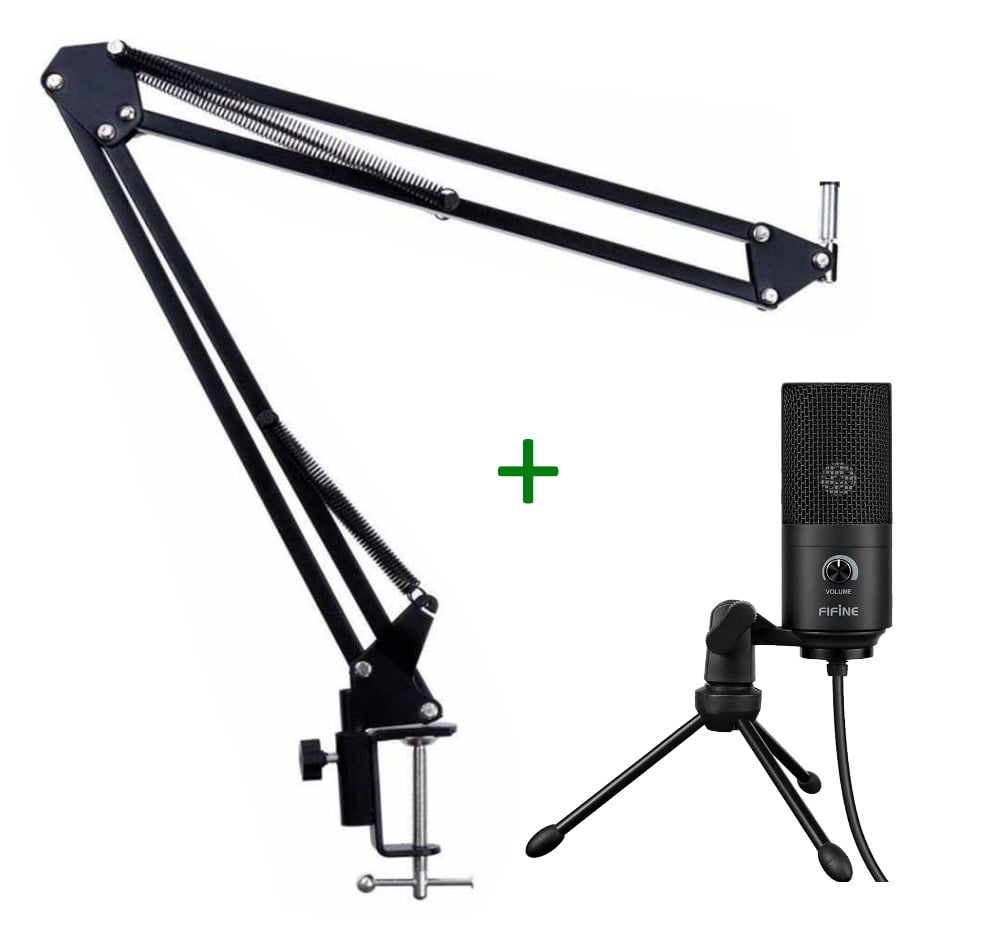 Мікрофон Fifine K669 зі стойою для стола Чорний