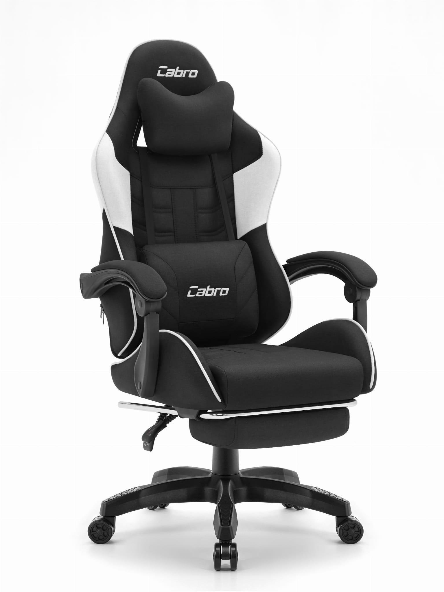 Геймерское кресло Cabro C501 ткань Black/White (32541774) Геймерское кресло Cabro C501 ткань Black/White (32541774)