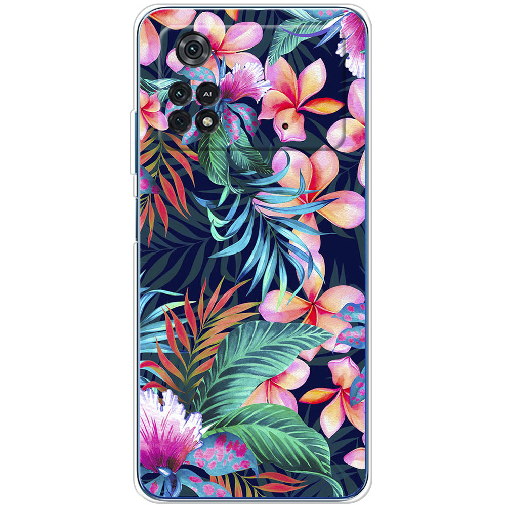 Чехол BoxFace Poco M4 Pro 4G flowers in the tropics Прозрачный силикон (44475-up1971-44475)