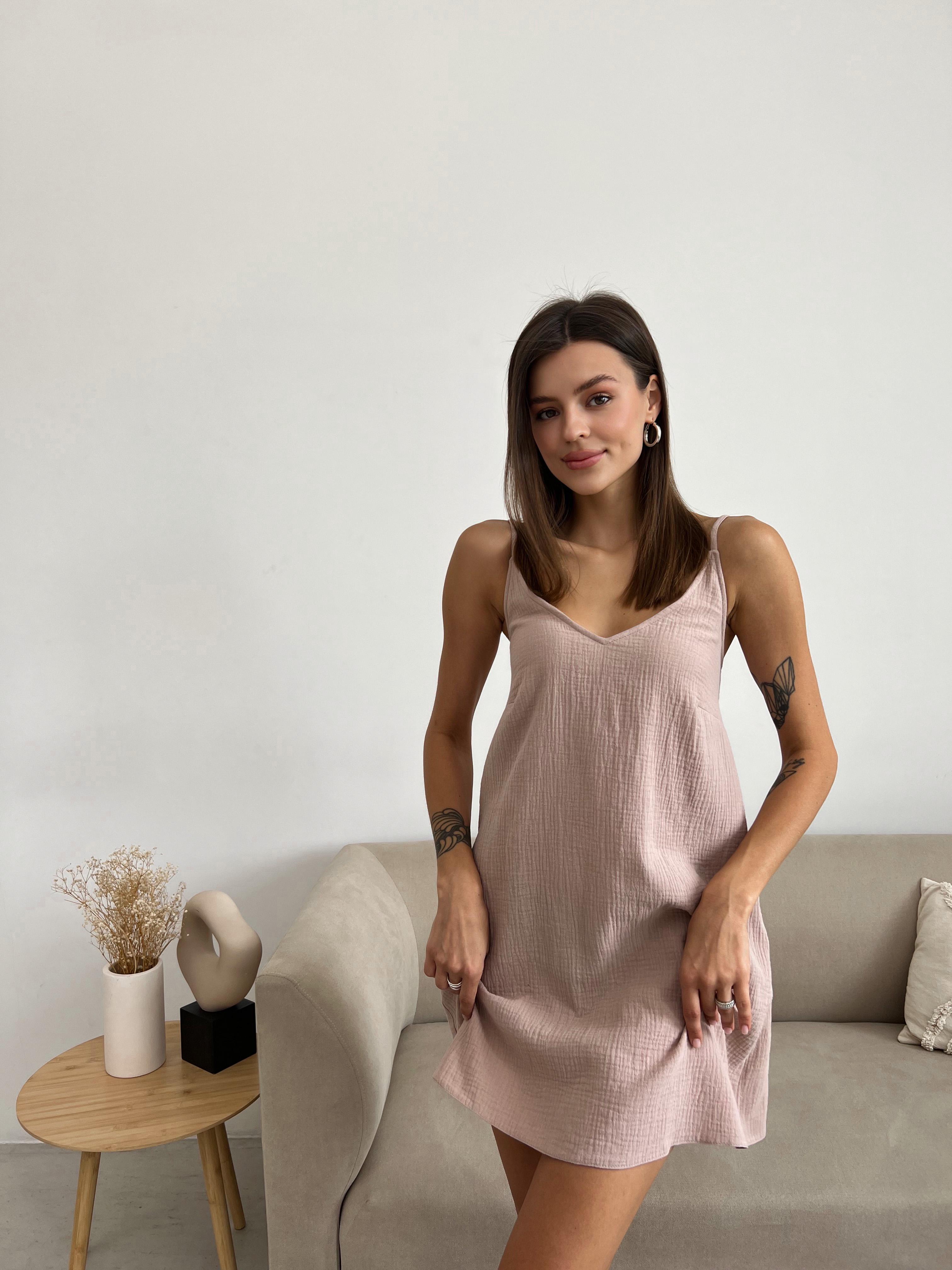 Жіночий подарунковий комплект COSY муслін халат/сорочка L Латте (M18L+SH) - фото 8 Жіночий подарунковий комплект COSY муслін халат/сорочка L Латте (M18L+SH) - фото 8