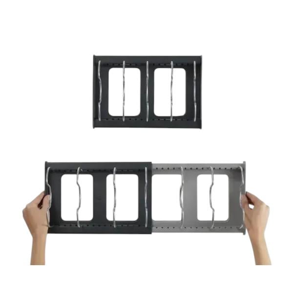 Органайзер для кришок та кухонного посуду металевий регульований (HR4523) - фото 2 Органайзер для кришок та кухонного посуду металевий регульований (HR4523) - фото 2