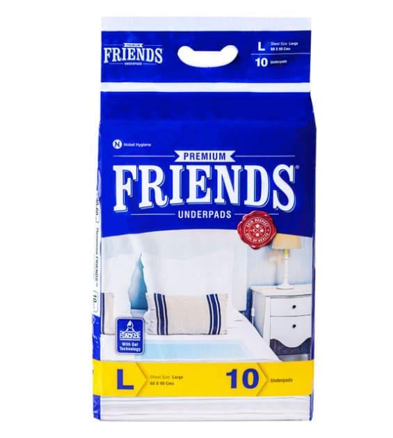Пеленки гигиенические Friends Premium одноразовые 90х60 см 10 шт. (4820185412506) Пеленки гигиенические Friends Premium одноразовые 90х60 см 10 шт. (4820185412506)