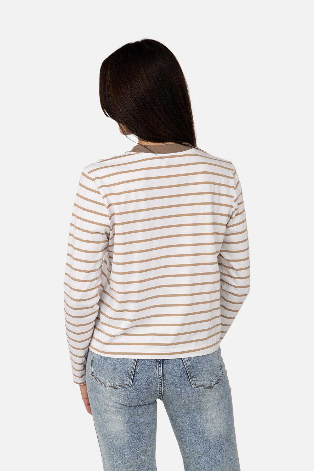 Футболка з довгим рукавом жіноча ЦБ-00266327 р. 44 Білий (SKT001035780) - фото 4 Футболка з довгим рукавом жіноча ЦБ-00266327 р. 44 Білий (SKT001035780) - фото 4