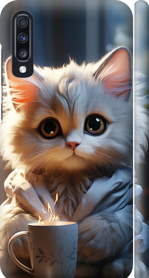 Чехол на Samsung Galaxy A70 2019 A705F White cat (5646m-1675-42517)