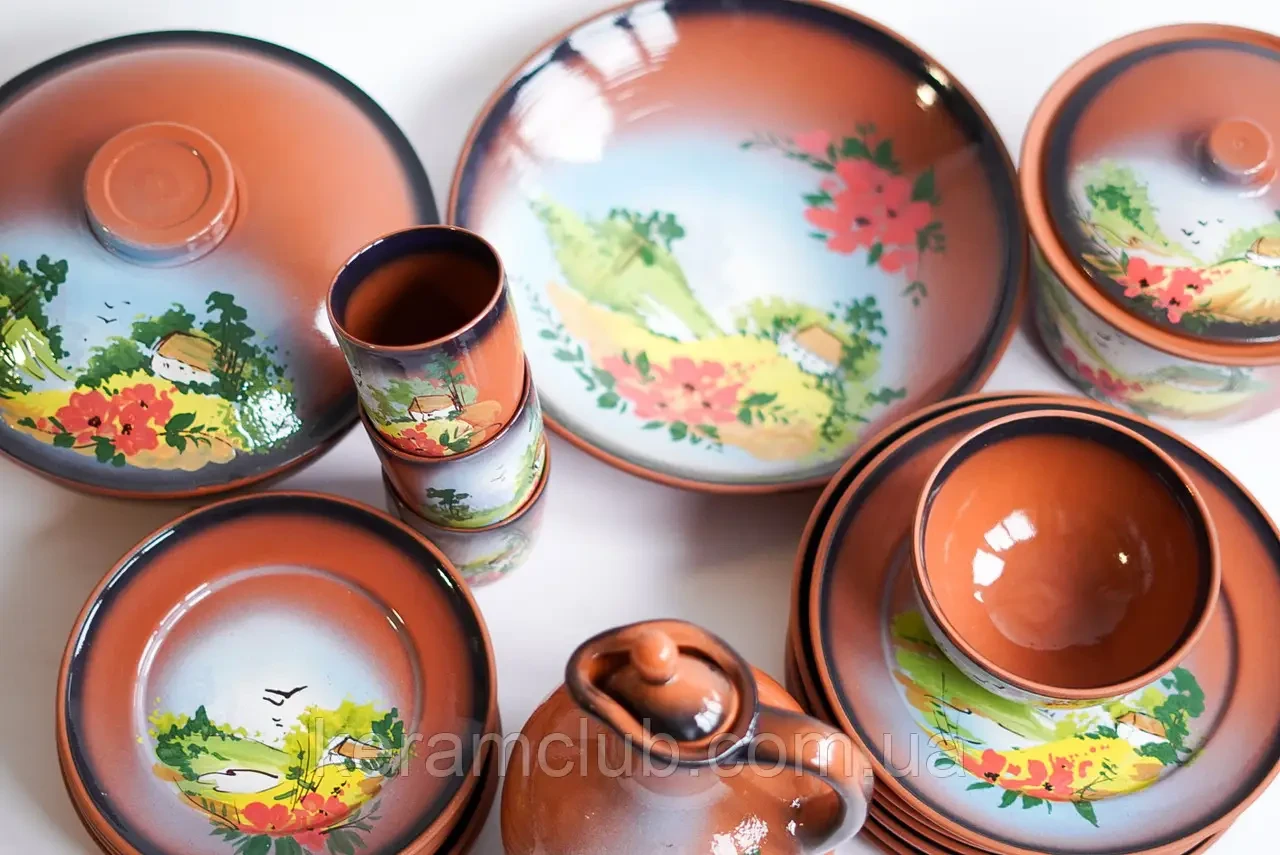 Стакан из красной глины Лето с летним дизайном 300 мл (2420089089) - фото 3 Стакан из красной глины Лето с летним дизайном 300 мл (2420089089) - фото 3