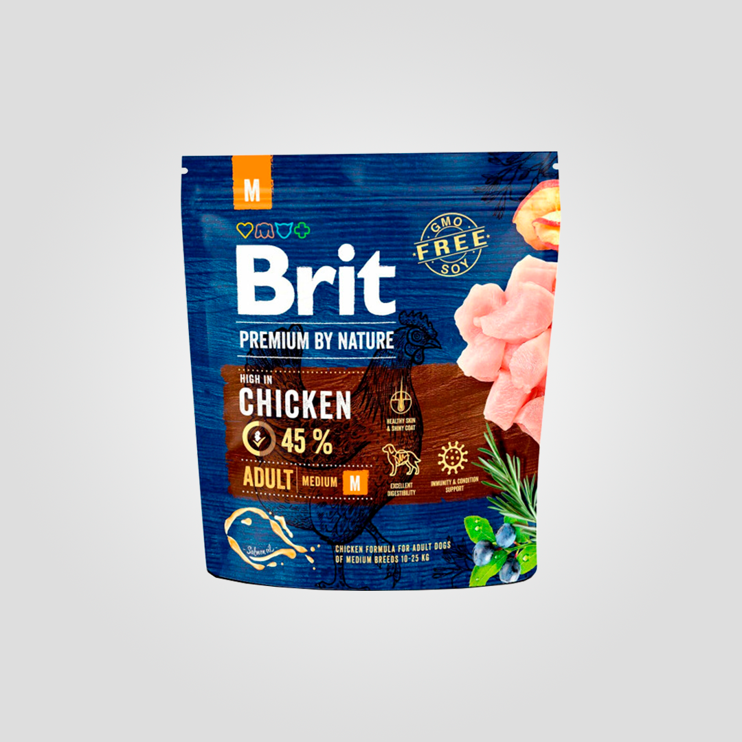 Корм сухий Brit Premium Junior M для дорослих собак середніх порід з куркою 1 кг (20502763) Корм сухий Brit Premium Junior M для дорослих собак середніх порід з куркою 1 кг (20502763)