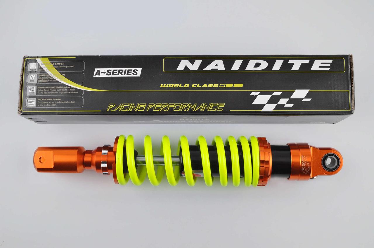 Амортизатор NDT GY6 тюнинговый 350 мм Оранжевый/Лимонный (2177140243)
