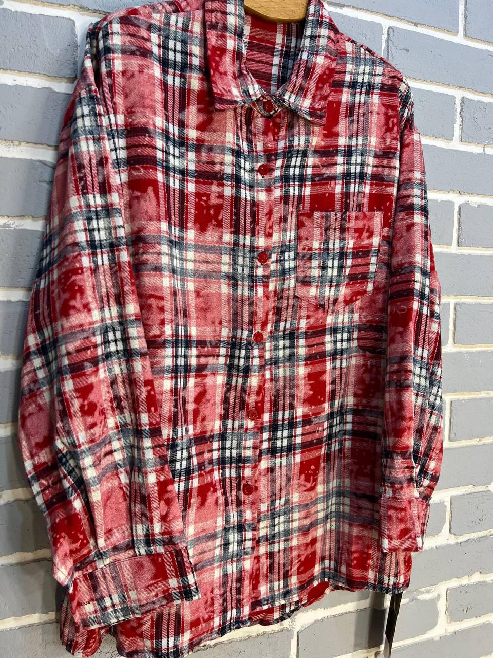 Сорочка жіноча A-N 2775 картата варена в клітинку оверсайз коттон OS Червоний (2904) - фото 7 Сорочка жіноча A-N 2775 картата варена в клітинку оверсайз коттон OS Червоний (2904) - фото 7