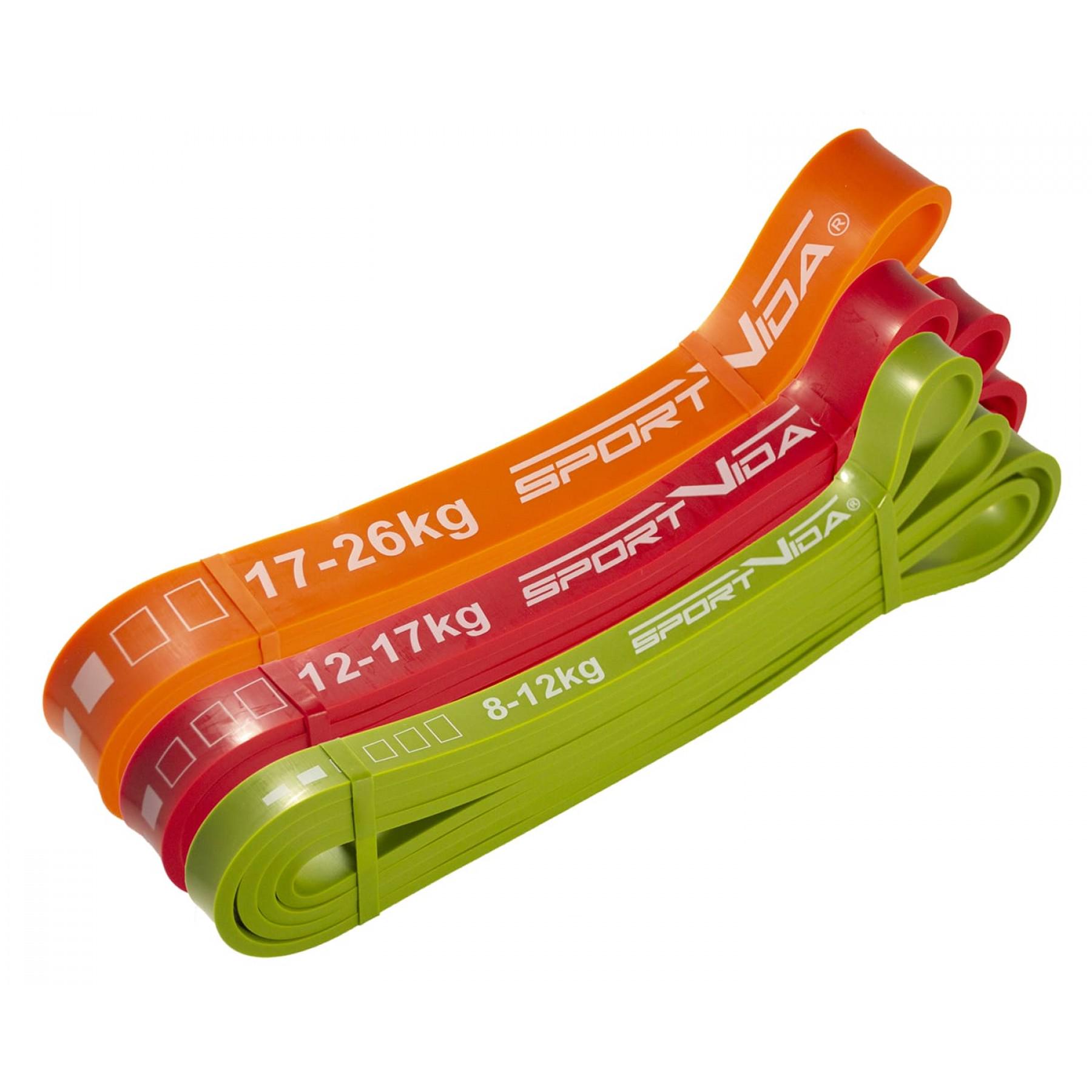 Резинка для спорта SportVida Power Band 8-26 кг 3 шт. (SV-HK0190-5)