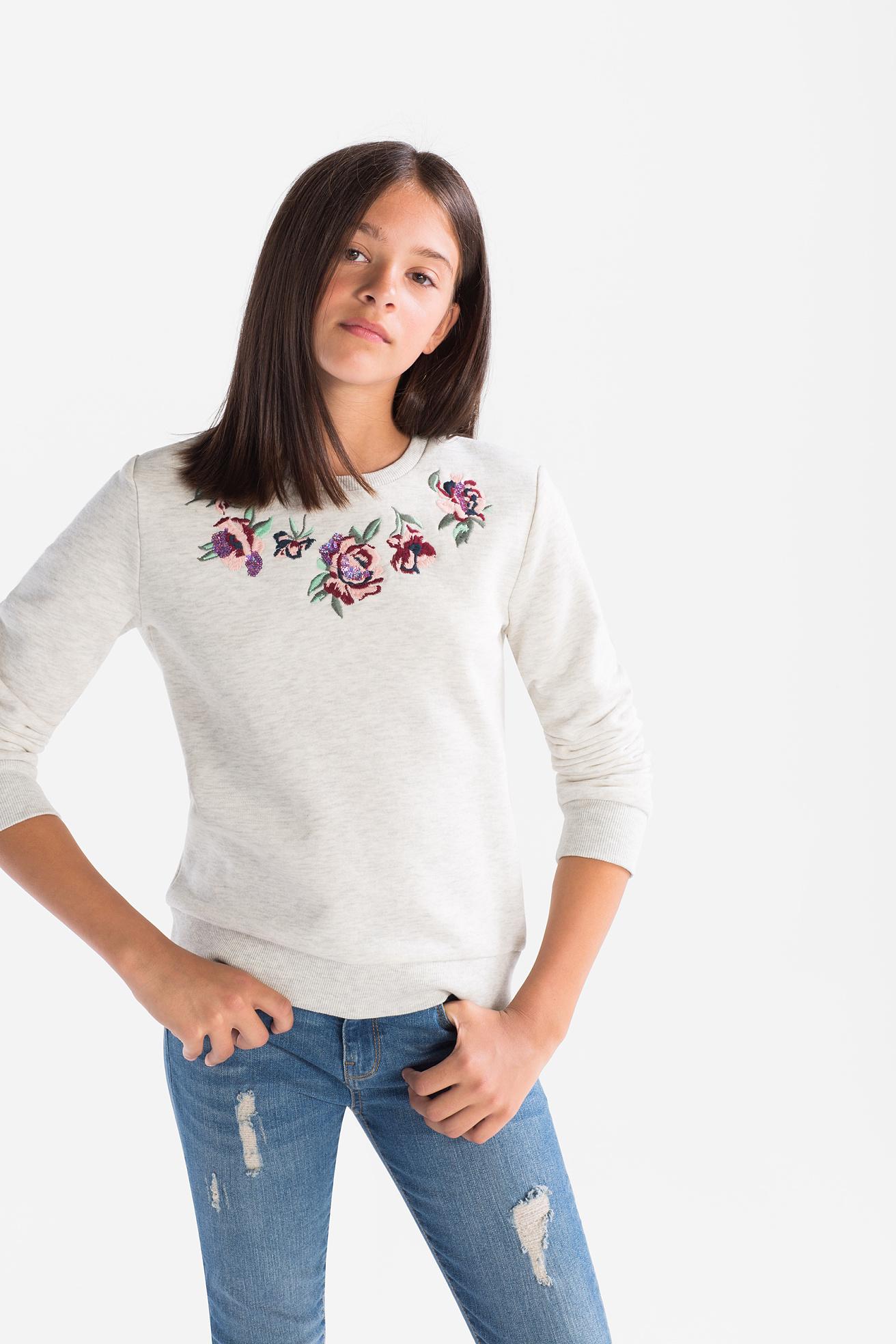 Світшот для дівчинки C&A з паєтками розмір 134-140 Сірий (2014010)