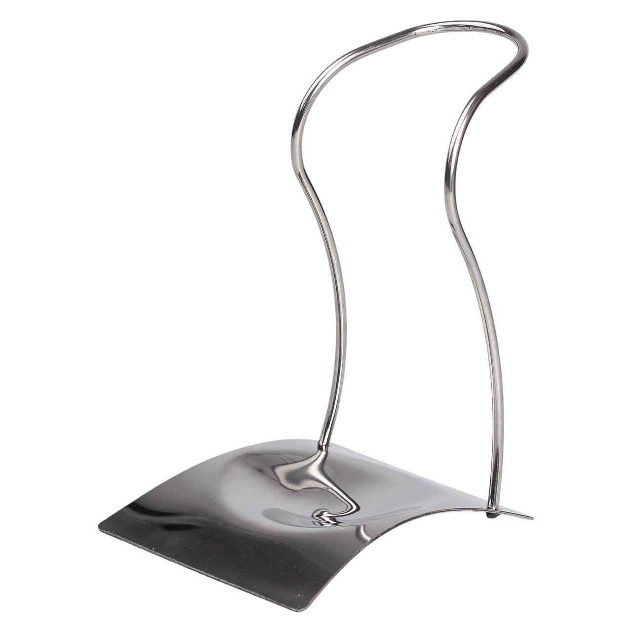 Підставка під ополоник лопаточку або ложку з нержавіючої сталі 12х10,5х17 см Срібний (HP-19-15-Y)