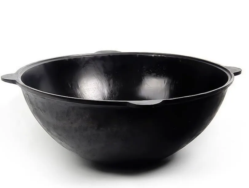 Котел узбекский чугунный Наманганский Davr Metall на 50 л с гладкой внутренней поверхностью и круглым дном Черный (124-131-UZ50) - фото 2