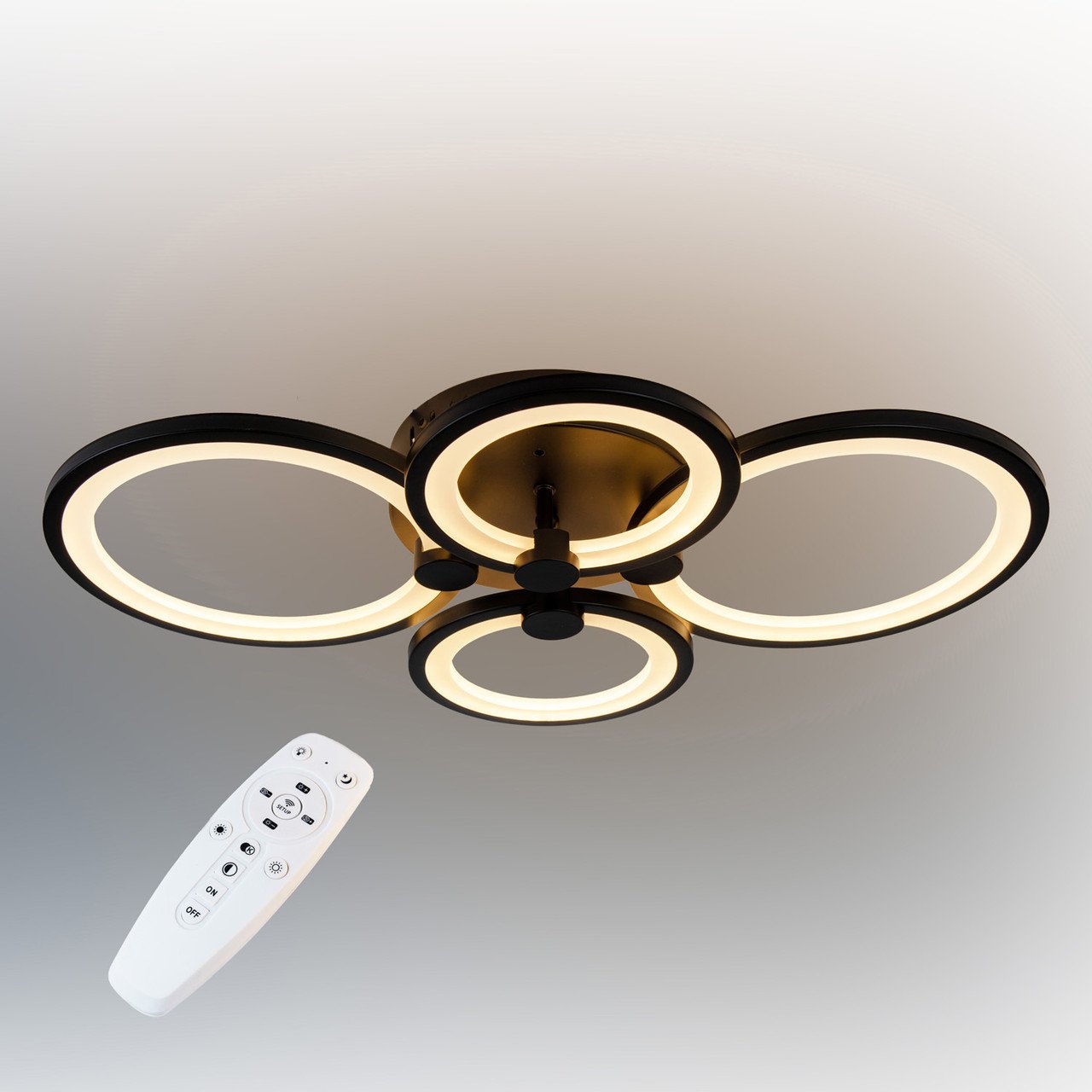 Люстра LED потолочная Sunlight 5332/2+2 Черный