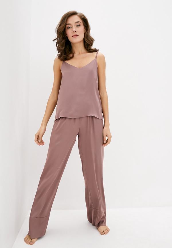 Пижамный комплект Forly шелковый с брюками L Mokko (SH0048-92-79_L)