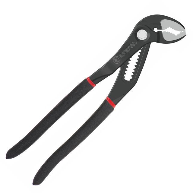 Клещи сантехнические Intertool Storm NT-0166 двухкомпонентные рукоятки 40 CrV 250 мм (130578)
