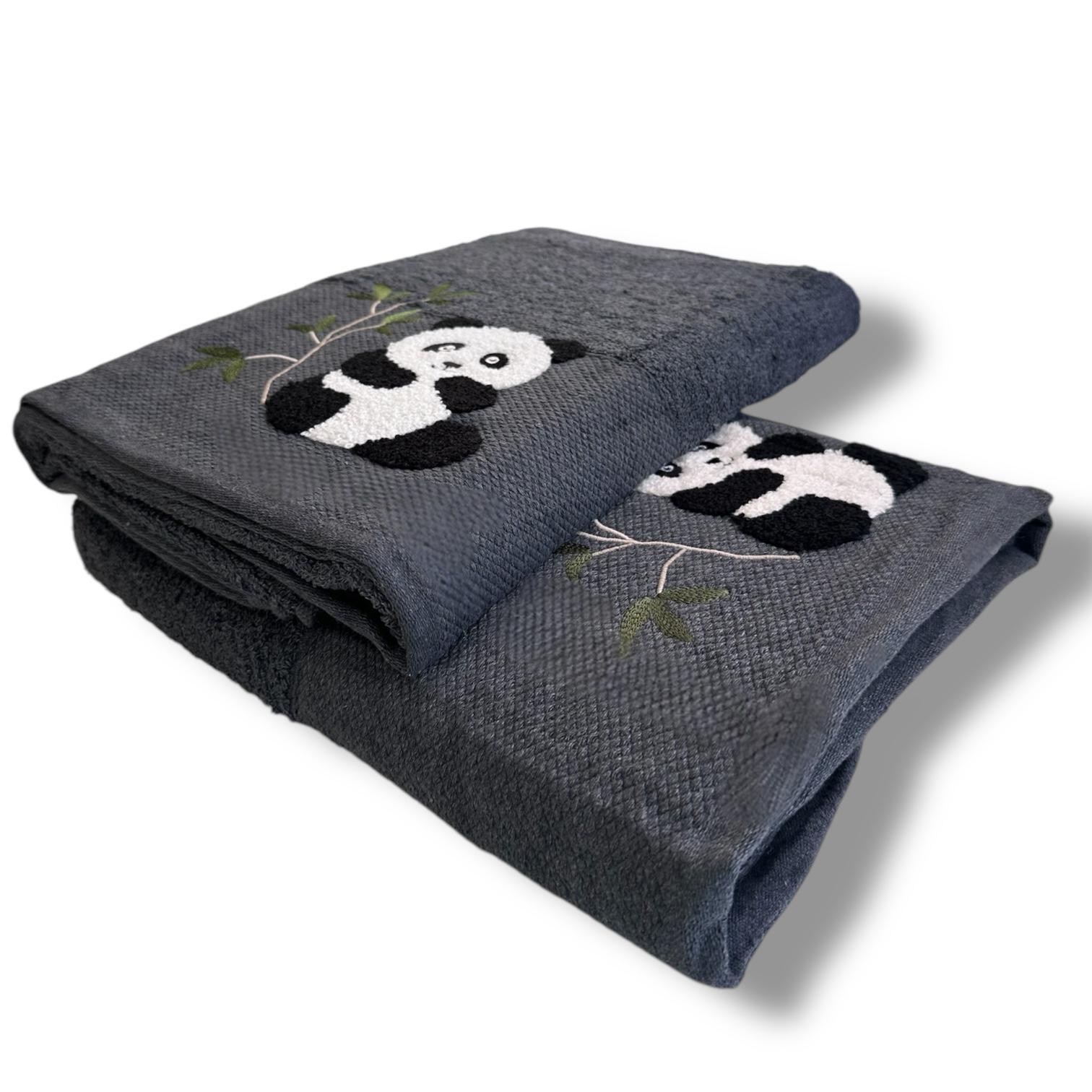 Рушник махровий Malloory Home 70x140 см Темно-сірий (8136-3) - фото 2