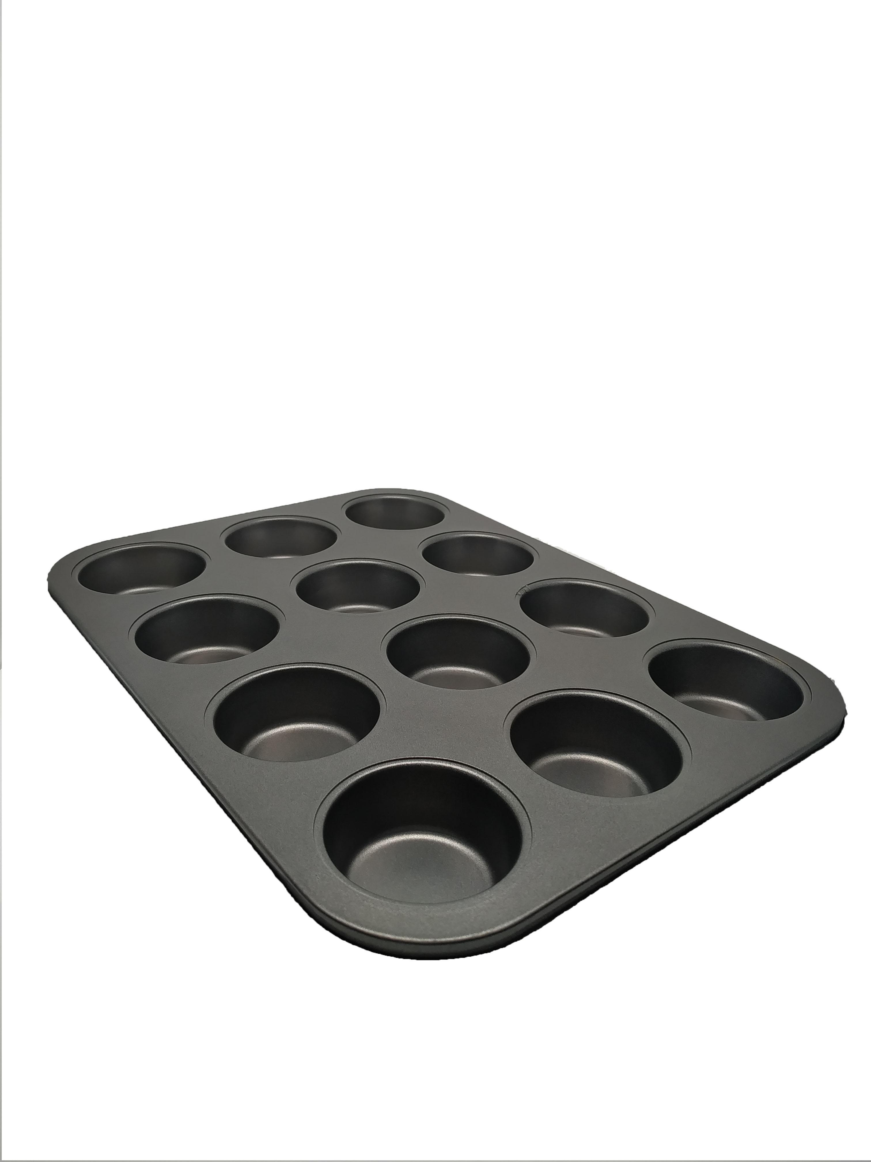 Форма для кексов Krauzer антипригарное покрытие 35х26,5х3 см 12 шт. (KRZ78201)