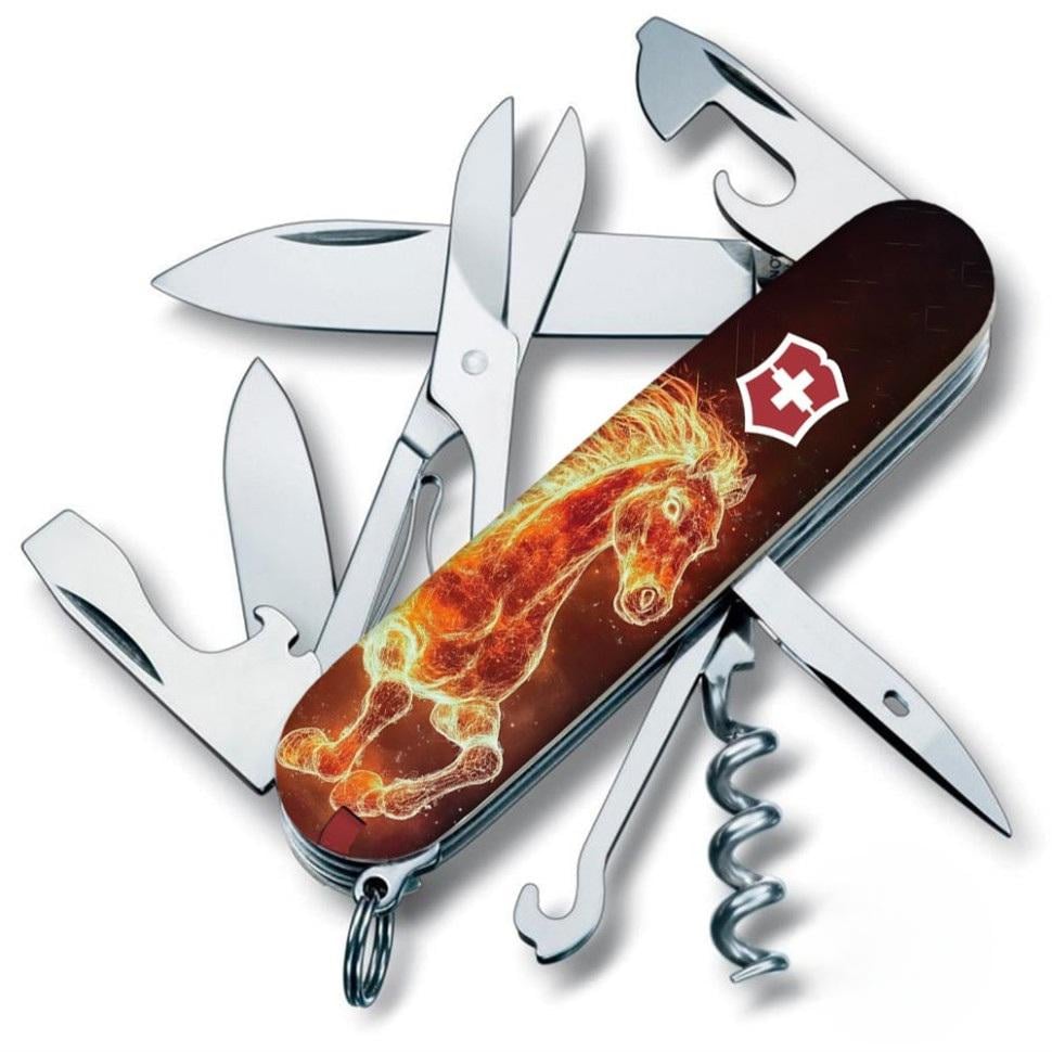 Нож складной Victorinox Climber Zodiac 9,1 см Черный/Оранжевый (32202253)