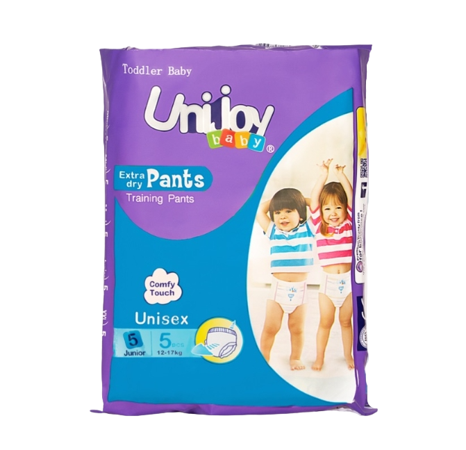 Підгузки-трусики ультратонкі преміум UNIJOY Pants 5 шт. XL 12-17 кг (PXL5) - фото 1