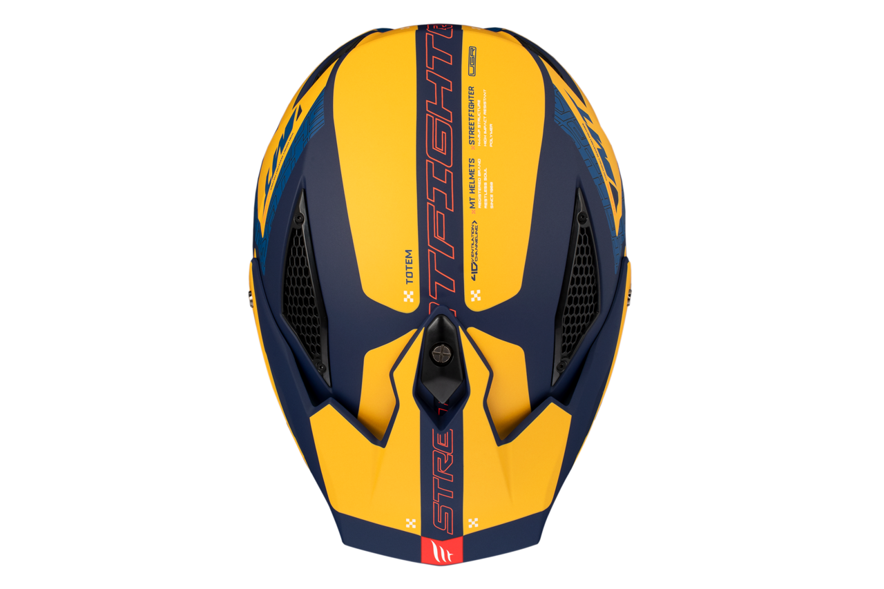 Мотошлем MT HELMETS Streetfighter SV S Totem C3 ECE2206 L Matt Yellow (26613) - фото 4