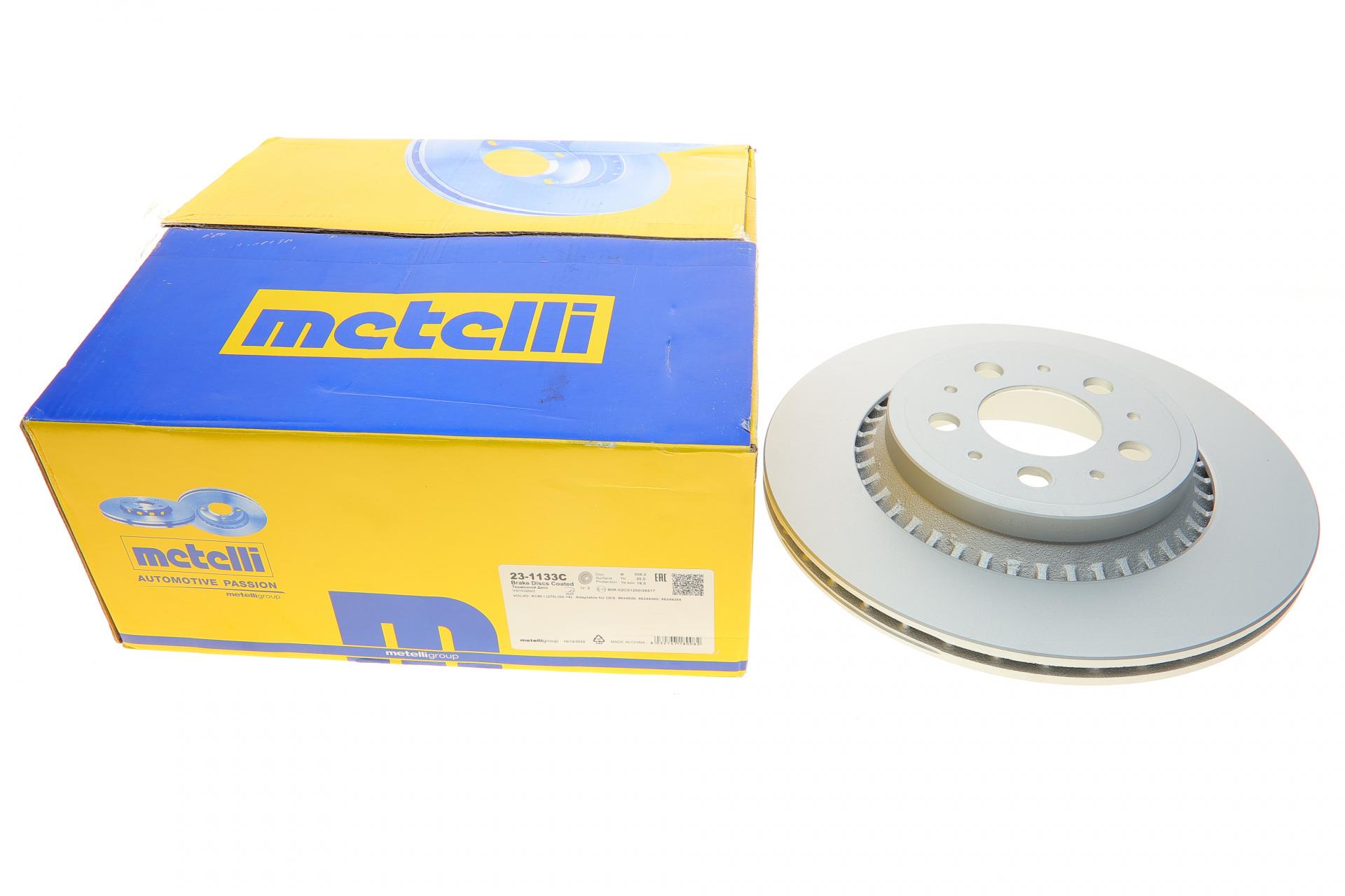 Диск тормозной задний METELLI Volvo XC90 02-14 308x20 мм (23-1133C METELLI)