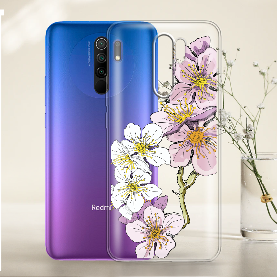 Чохол Boxface Xiaomi Redmi 9 Cherry Blossom Прозорий силікон (40233-cc4-40233) - фото 2