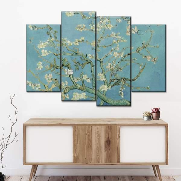 Модульная картина KIL Art Цветущая Сакура из четырех частей 129x90 см (M4_L_91)