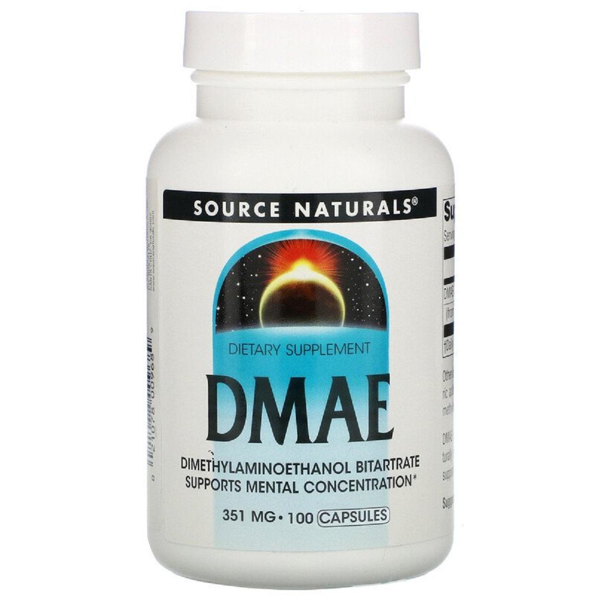 Аминокислоты Source Naturals DMAE 351 мг 100 капсул