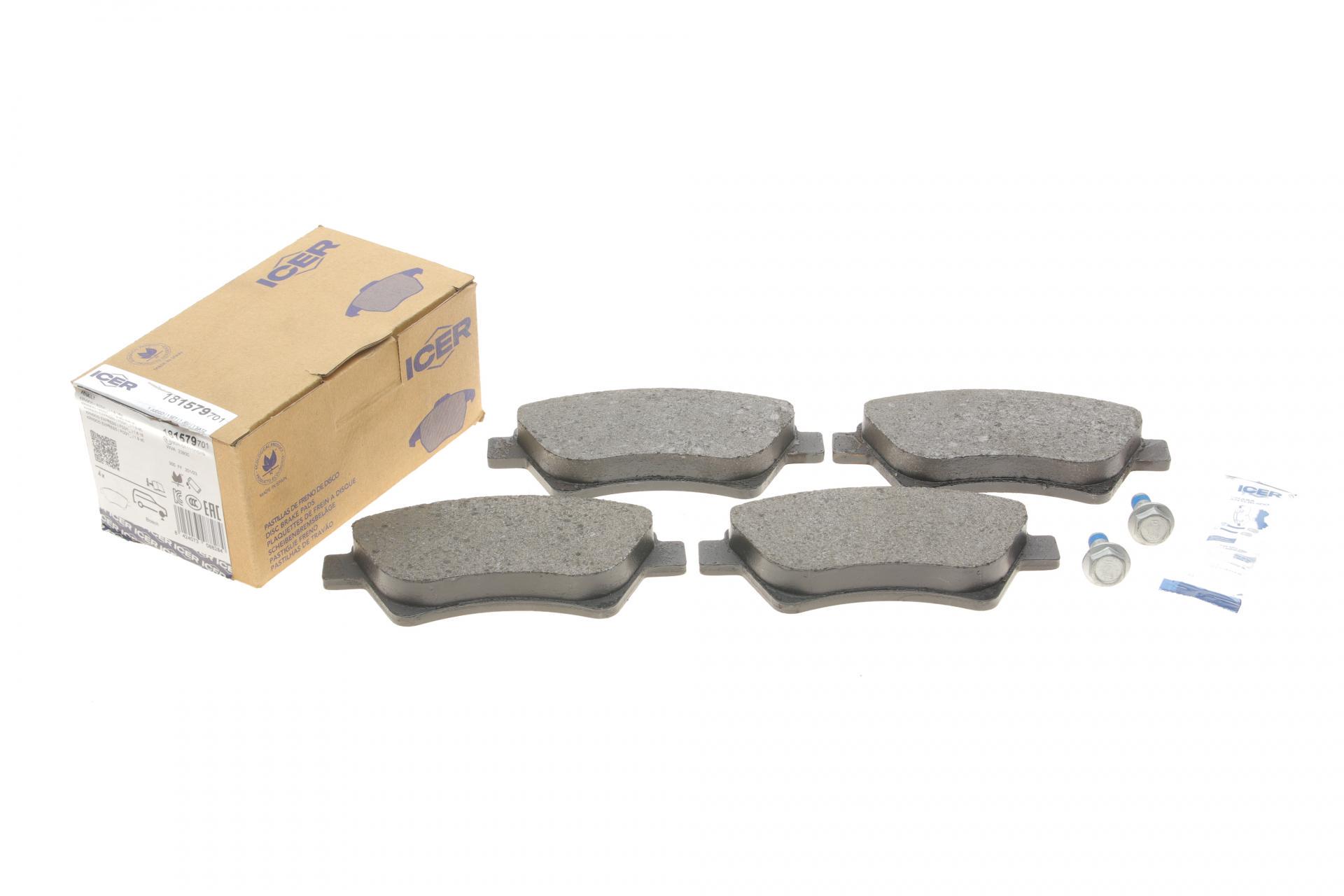 Колодки тормозные передние ICER для Renault Kangoo 01- (181579-701)
