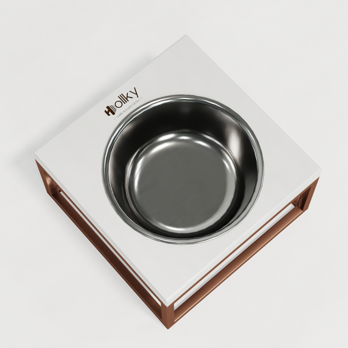 Миска на подставке для кошек и средних собак Hollky Base Solo M 0,8 л (M-212110-GLWH) - фото 3 Миска на подставке для кошек и средних собак Hollky Base Solo M 0,8 л (M-212110-GLWH) - фото 3