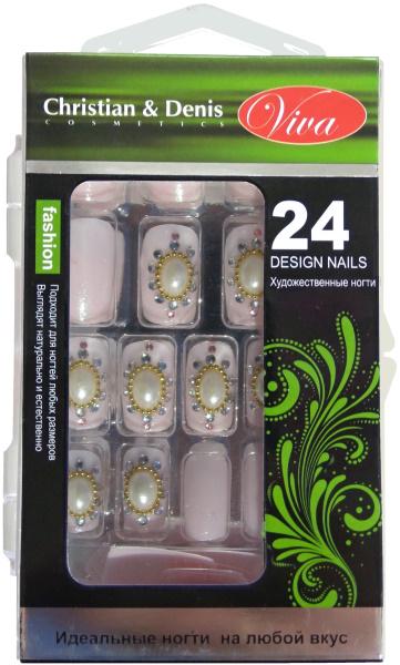 Ногти накладные VIVA 3D в упаковке 24 шт. (3D-233)