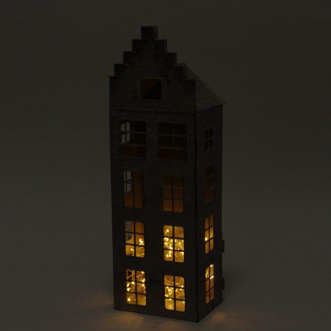 Свічник Flora Будиночок металевий 40 см Сірий (39580) - фото 2 Свічник Flora Будиночок металевий 40 см Сірий (39580) - фото 2