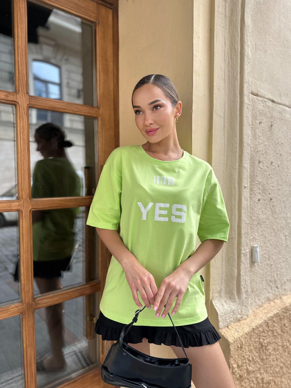 Футболка женская YES NO М156 S Лайм (138-1-60)
