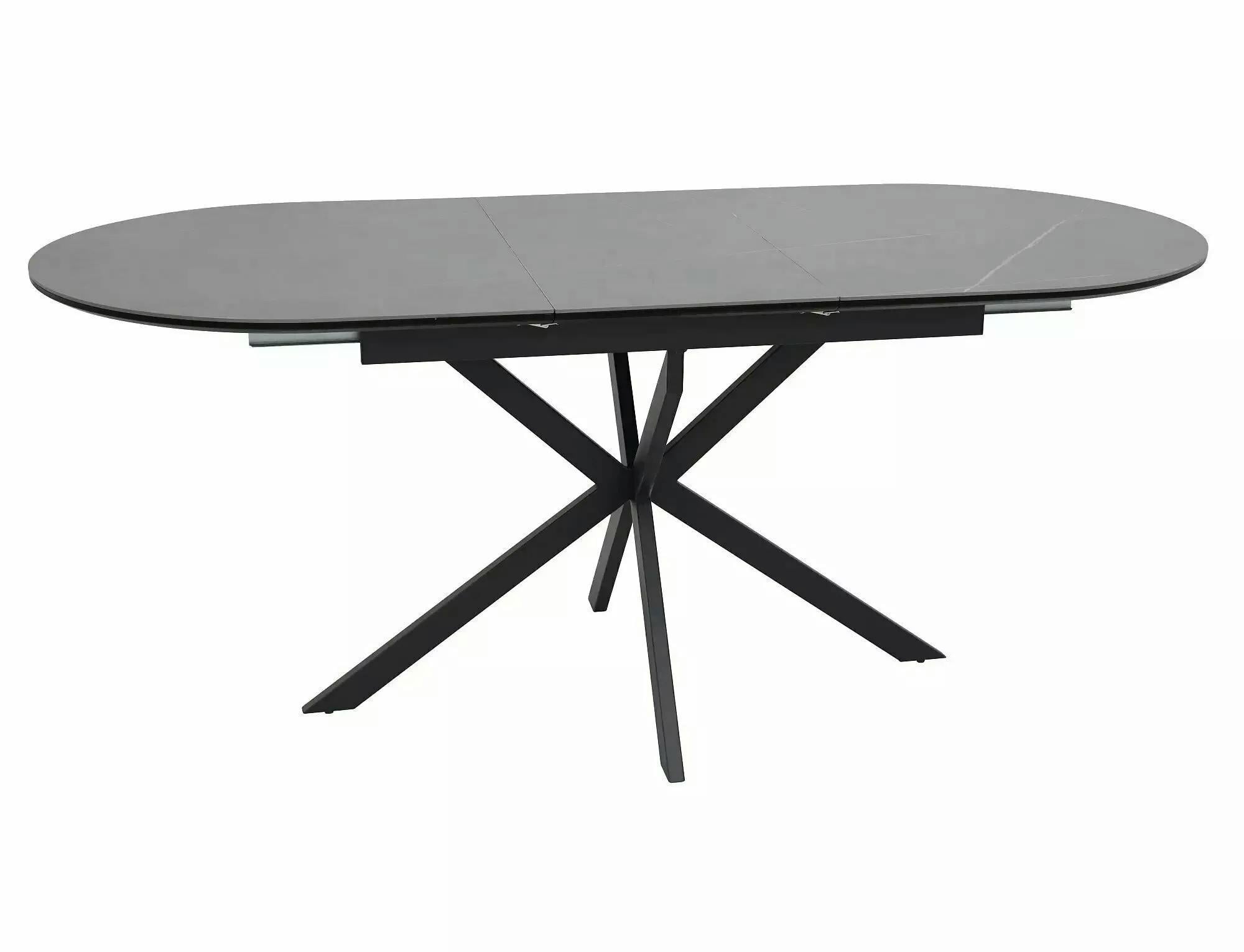 Стол обеденный раскладной Signal GASTON CERAMIC 140/180х80 см Серый/Черный (GASTONSZC140)